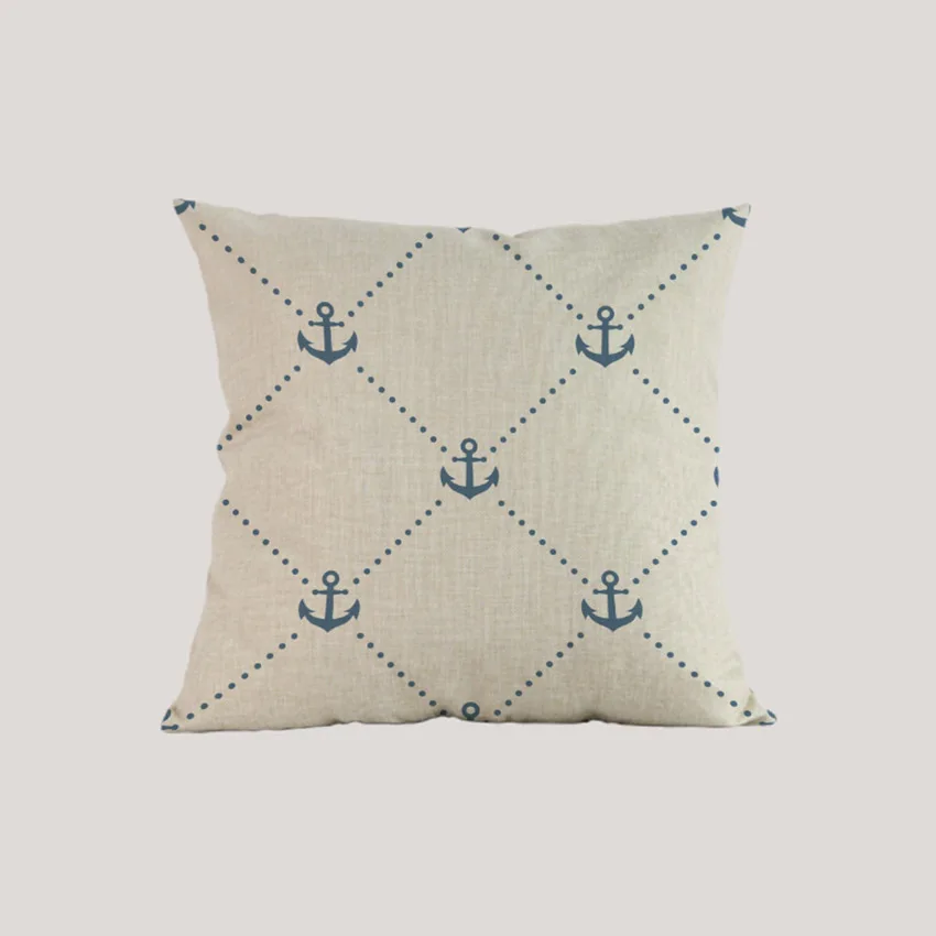 Геометрические сердца якорь цвет полоски печать диван подушка для украшения
