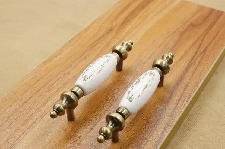 Винтажные бронзовые керамические мебельные ручки Ретро кухонные для шкафа|handle