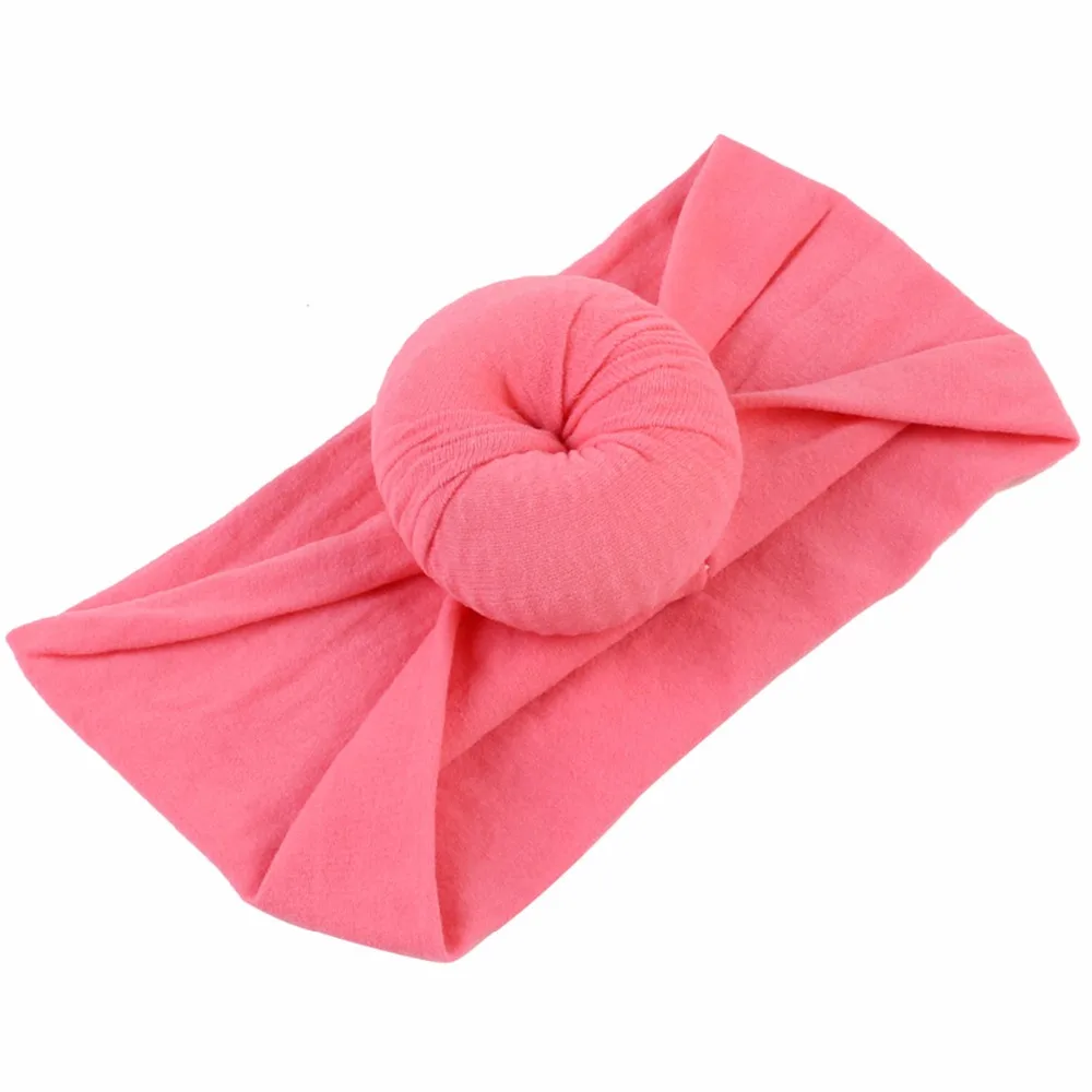 Puseky Nylon Headband For Girls Soft Round Knot Turban Baby Boys Elastic Hair Band Infants Head Wrap Toddlers Accessories | Детская