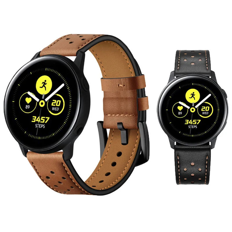 

Sports watch band For Galaxy watch active strap Leather smart watchband For Samsung active2 40mm 44mm watch quick release straps