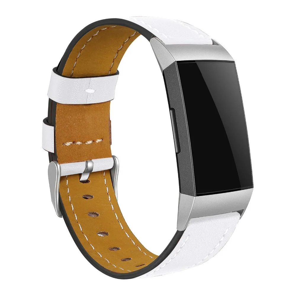 Ремешок из натуральной кожи для Fitbit Charge 3 сменный Браслет наручных часов