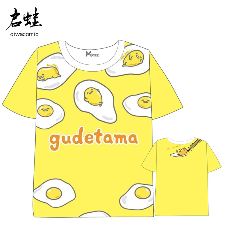 Hot Anime Gudetama T shirt Lazy balls Men Women Short Sleeve Summer Cosplay Costumes Tops Unisex t Cartoon | Мужская одежда