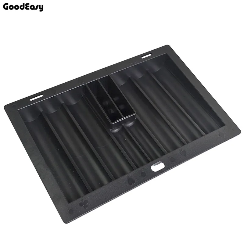 350PCS Tray 350/500 шт. техасский холдем покер чип лоток черный Джек Пластик лоток для азартных игр казино покера клуб Настольная игра аксессуар - Цвет: 350PCS Tray