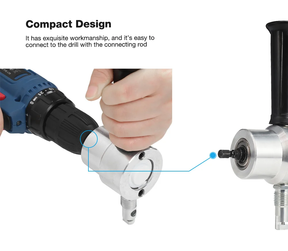 Профессиональный двойной головочный резак для листового металла Nibbler Drill Attachment Бесплатный режущий инструмент Nibbler инструмент для резки листов аксессуары