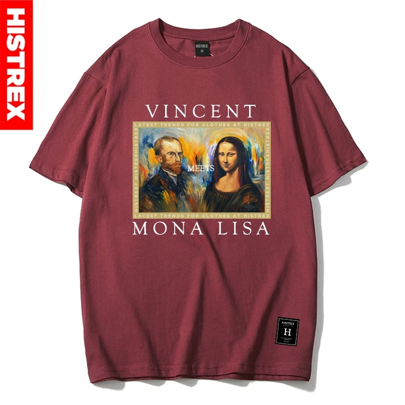 HISTREX эксклюзивный для мужчин футболка 100 хлопок Винсента Ван Гога отвечает Мона