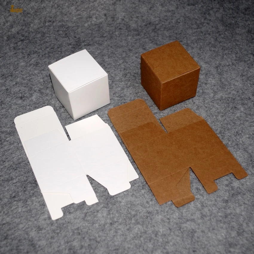 50 шт./лот размеры 5x5x5 см ~ 12 коробка из крафт бумаги сделай сам флакон с губной
