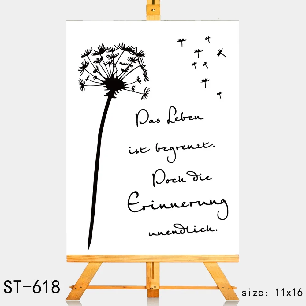 

AZSG Dandelion Clear Stamps For DIY Scrapbooking Rubber Stamp/ Seal Paper Craft Clear Stamp Card Making