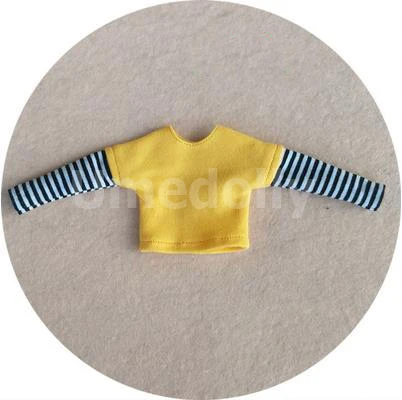 1pcs T-shirt 1 шт., модная одежда Blyth Doll, футболки, Комбинезоны для 1/6 BJD, Azone S, OB24, Одежда для куклы-Барби, комбинезон, аксессуары - Цвет: 1pcs T-shirt