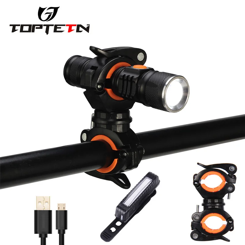 Фото TOPTETN велосипедный фонарь с регулируемым углом светодиодный - купить