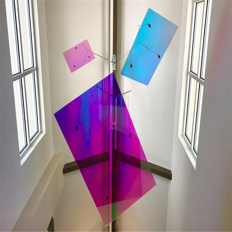 Двуцветные Цвет изменение самоклеящаяся радуги красочное окно Пленка 68cmX30m за