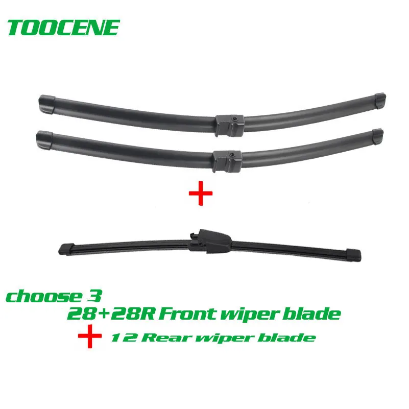 choose 3 Передние и задние щетки стеклоочистителя для Volkswagen Touareg 2007-2009 Высокое качество натуральный каучук ветровое стекло 26 ''+ 26'' автомобильные аксессуары - Цвет: choose 3