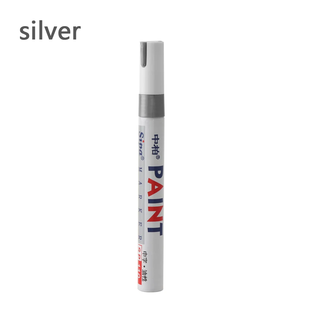 silver 1 шт. Красочные Универсальные водонепроницаемые перманентные мотоциклетные шины протектора краски маркер ручка ручные инструменты - Цвет: silver
