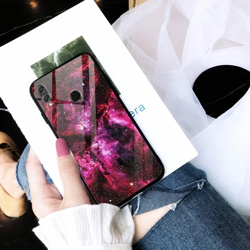 Чехол из закаленного стекла для Huawei Honor 7C 7A Pro 7 A Y5 Lite Y6 Prime 2018 Y7 2019 Y9 мягкий