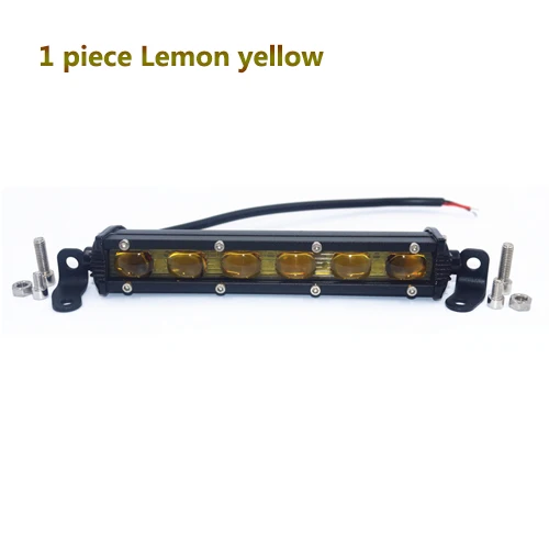 1 pcs lemon yellow 7 дюймов 30 Вт Автомобильный светодиодный рабочий светильник белый лимон желтый водонепроницаемый грузовик Нива внедорожный 4x4 внедорожник ATV мотоцикл противотуманная фара DC 12 В 24 В - Цвет: 1 pcs lemon yellow
