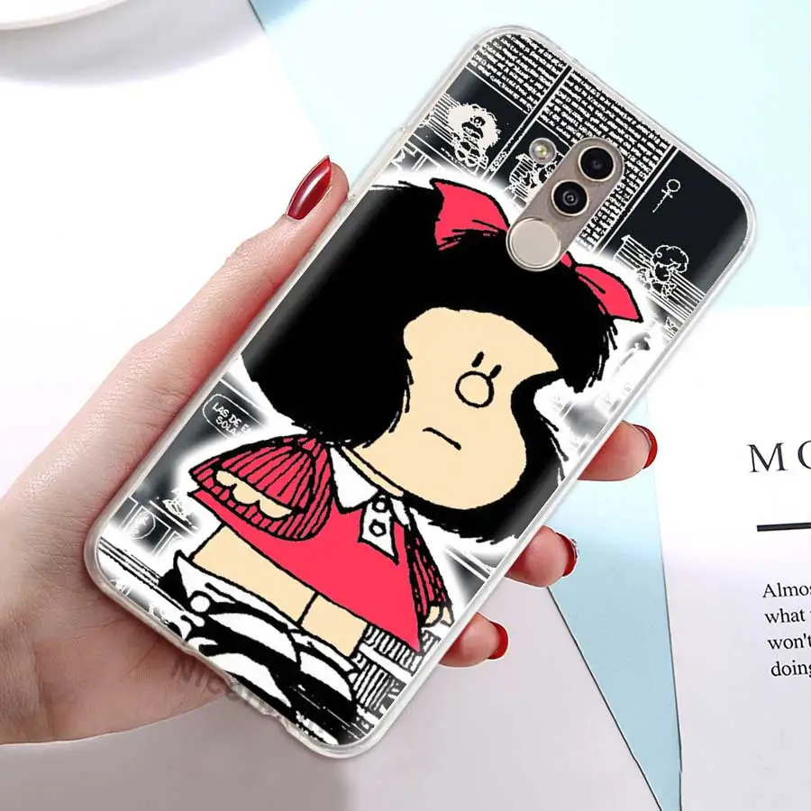 Силиконовый чехол из ТПУ для huawei mate 30 5G 10 20 Lite P30 P20 Pro Чехол Mafalda мультяшный мягкий прозрачный чехол