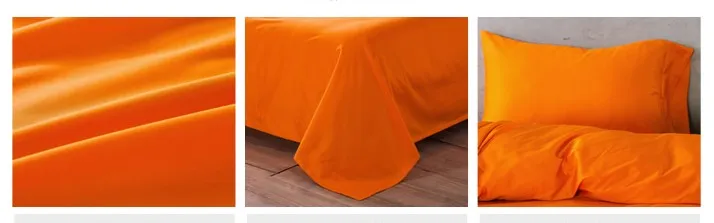 Оранжевый Постельные принадлежности набор король Queen размер пододеяльник из