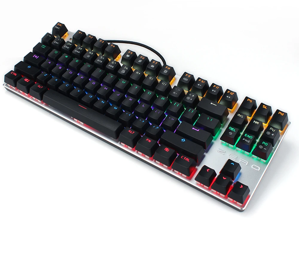 Проводная Механическая клавиатура 87/104 ключей RGB синий переключатель светодиодный подсветкой anti-ореолы для игры русский/английский/ испанский макет