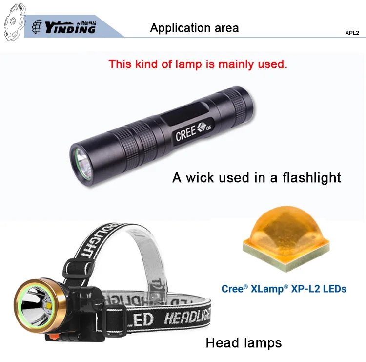 5 шт. Cree XLamp XPL2 10 Вт высокомощная Светодиодная лампа 3535 натуральный/холодный белый мигающий светильник Светильник налобный фонарь для рыбалки фитиль