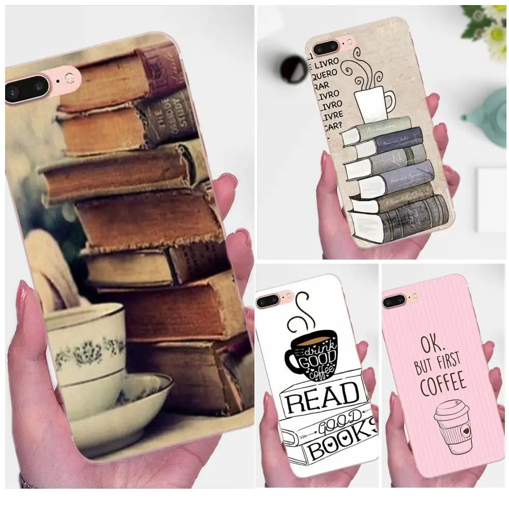 Ok But First Coffee Book Girl мягкий силиконовый прозрачный чехол из ТПУ для Xiaomi Redmi Note 2 3 3S 4 4A 4X