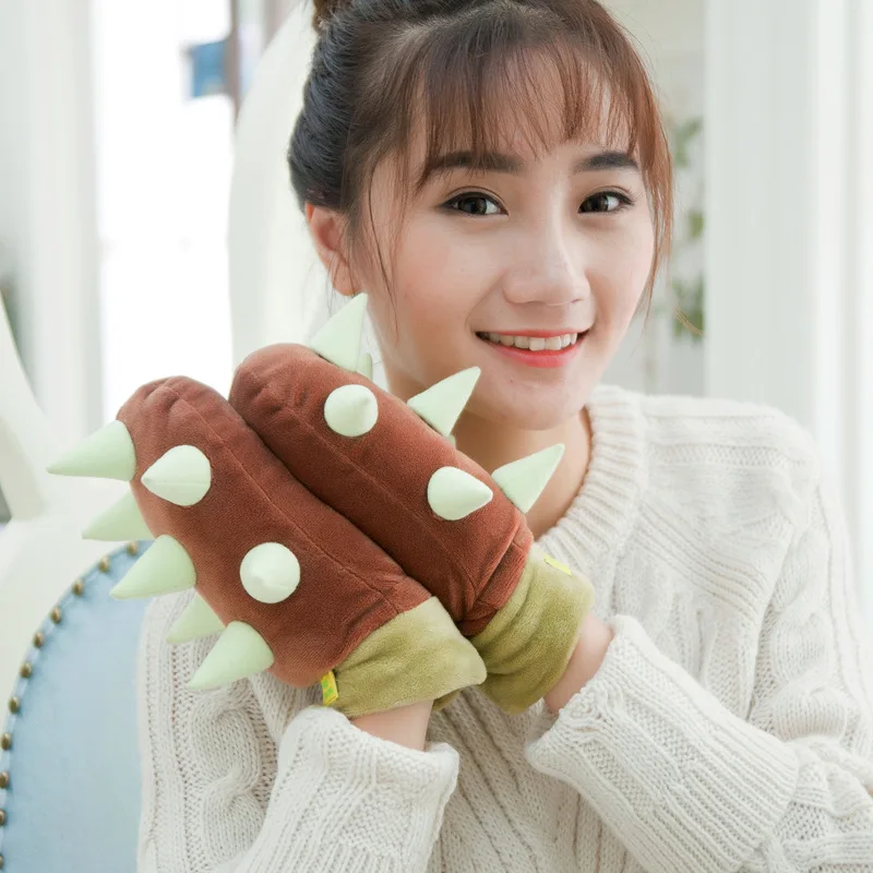 Lovely Halloween Gift Luminous Hedgehog Women Winter Gloves Mittens Autumn Warm Female Soft Ladies | Аксессуары для одежды