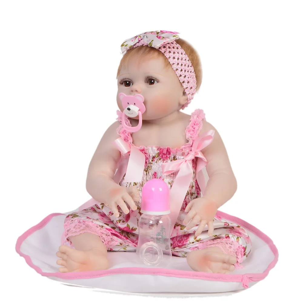 sweet Newborn girl Doll Realistic Full Silicone Baby Reborn Look Real Fake Toy 55 cm For Kid Playmate Gift Xmas | Игрушки и хобби