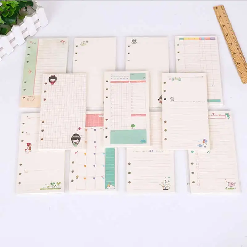 A5 A6 спираль блокнот наполнитель бумага для Filofax Диарио планировщик внутренние страницы замены офисные аксессуары переплетная книга Pap