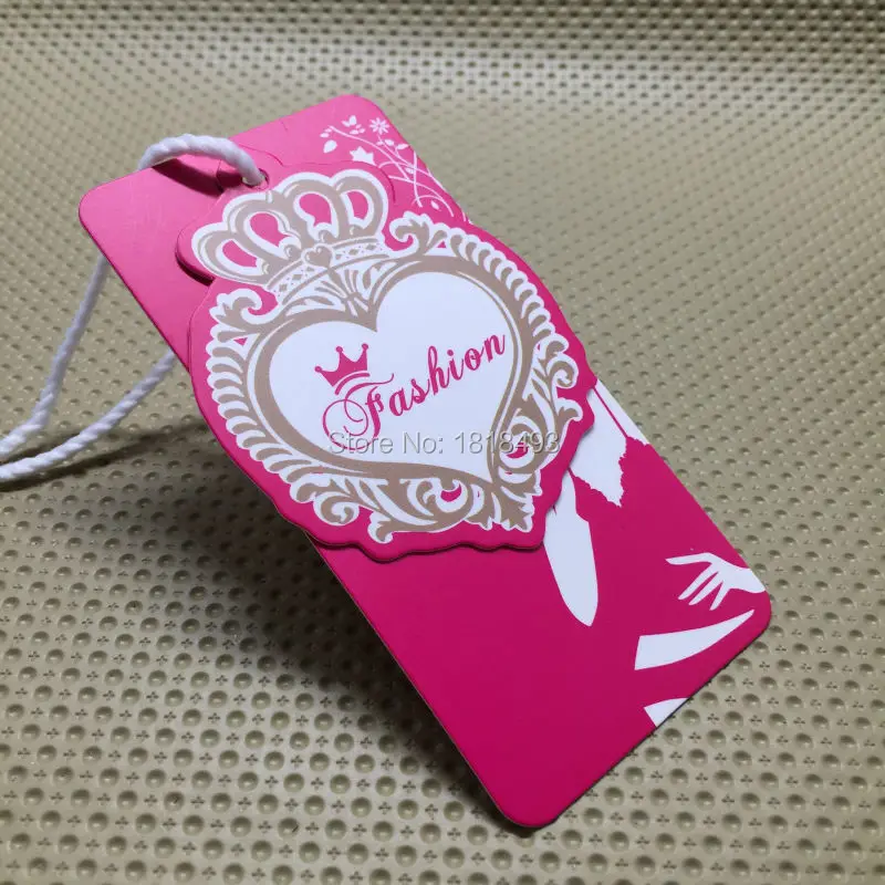 Пользовательские милые формы резки бирки/бумажные бирки/одежды рубашки платье