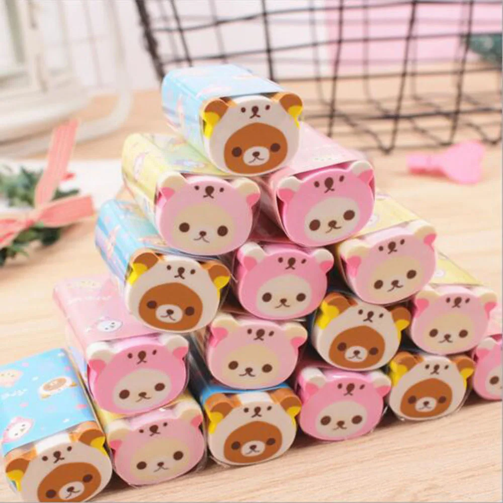 1 шт. милый ластик Kawaii Rilakkuma резиновые ластики коррекция школьные и офисные