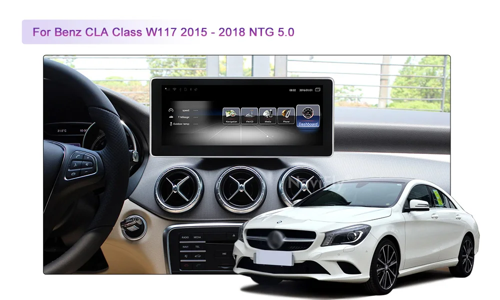 Navifly Android 10,25 ''полный сенсорный автомобильный Радио мультимедийный плеер для Benz CLA класс W117 2013- автомобильный аудио gps навигатор