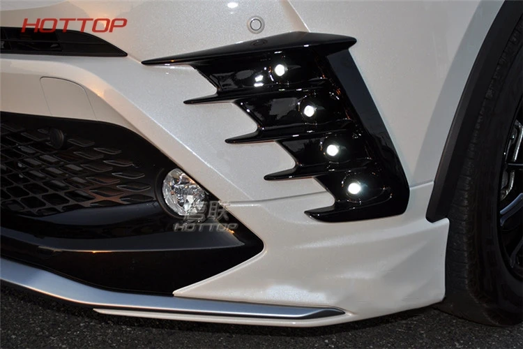 Для Toyota Takizawa C-HR модифицированный CHR модифицированные городские модели передних противотуманных абажуров, украшенных после световой рамы, светодиодный дневной свет