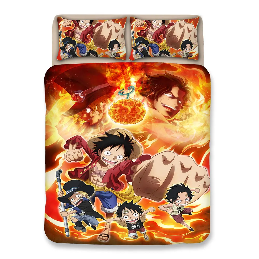 3D Аниме One Piece постельное белье для детей набор постельного белья комфортный