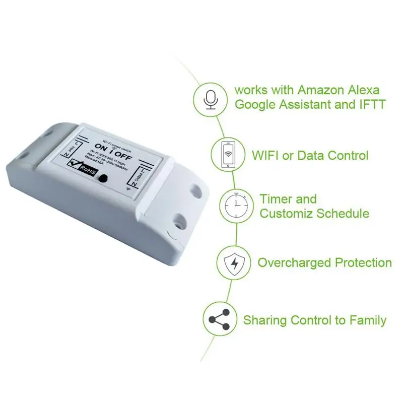 3pcs Smart Switch Wifi Remote Light Compatible Door Control Using Phone Alexa and Google Assistant Enabled Devices | Электроника