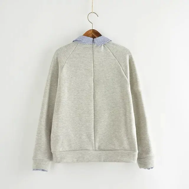 

Japanese Mori Girl Harajuku Vintage Retro Casual Loose Thick Warm Fleece Embroidery Hoodies Women Autumn Sweatshirts Pullovers