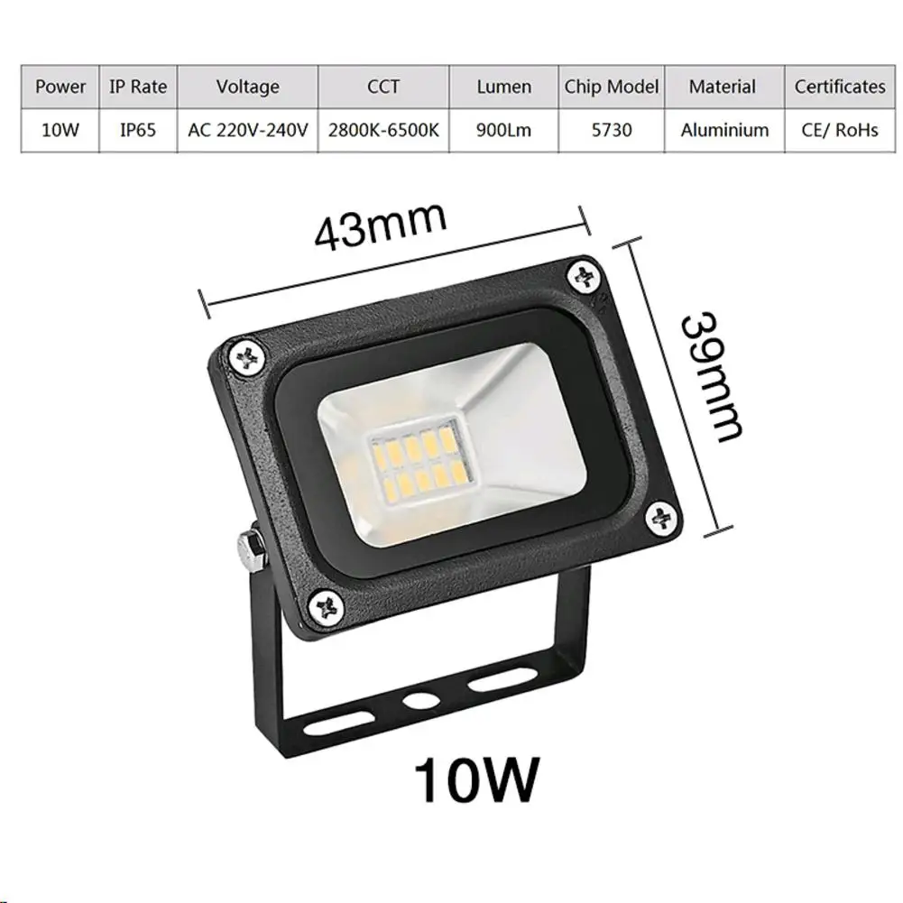 

NEW 10W 12V LED Floodlights Landscape Spotlight Led Search Light Outdoor Lamp 12 Volt Coldwhite Floodlight Garden Street Square