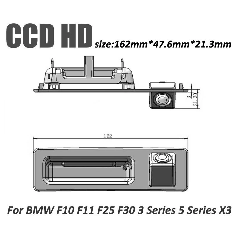 Для BMW F10 F11 F25 F30 3 серии 5 X3 ручка багажника заднего вида CCD HD автомобильная