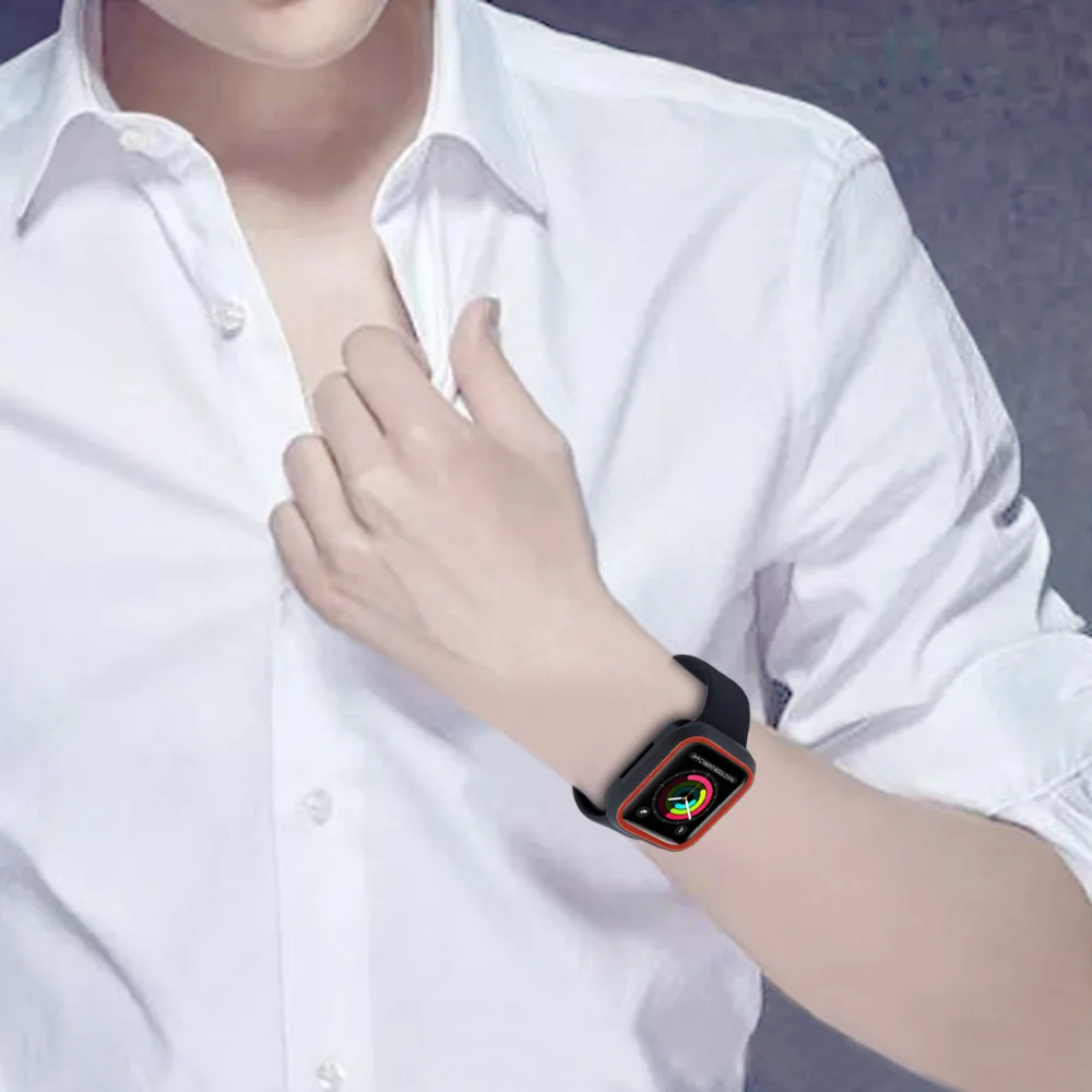 Защитные чехлы для apple watch case 40 мм 44 Iwatch series 4 TPU силиконовый мягкий защитный чехол