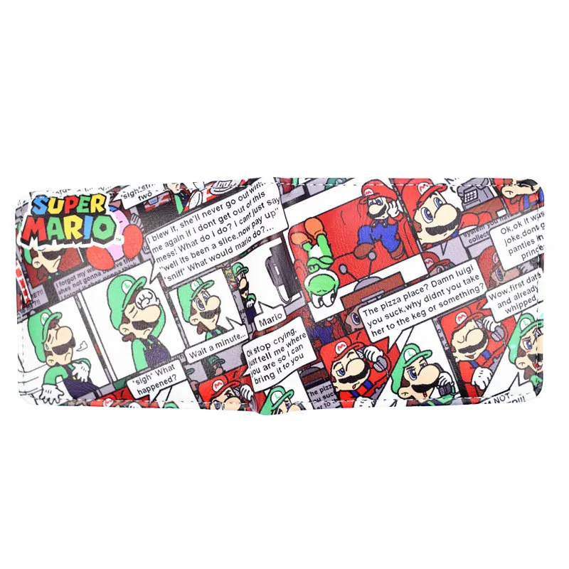 Super Mario World кошельки милый мультфильм комикс кошелек студент nintendo Игры фигурки "Супер Марио" Кошелек кредитный держатель для карт - Цвет: PU 012