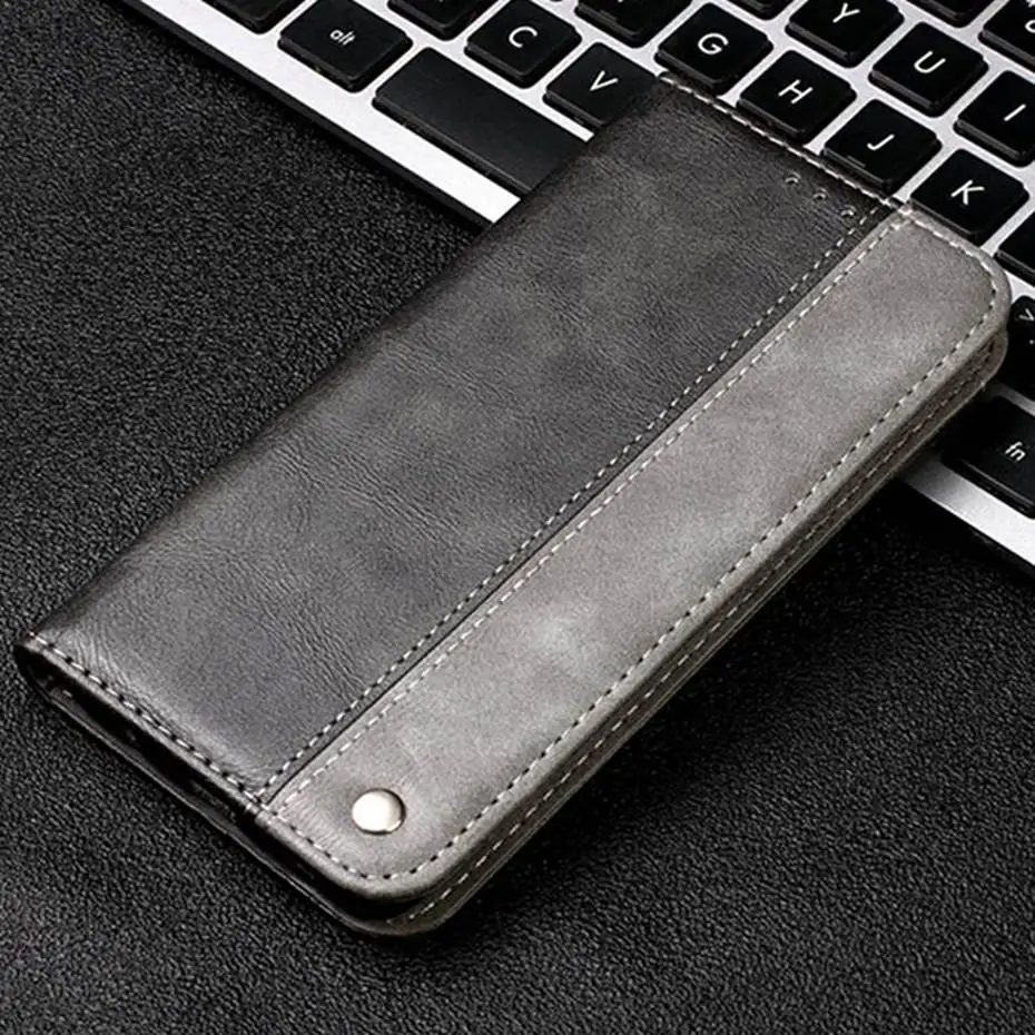 Gray Разноцветный Чехол-книжка из искусственной кожи для huawei P20 P30 mate 20 Lite Pro P smart Pllus Y6 Y9 Y5 Nova 4 Чехол-кошелек чехол для телефона - Цвет: Gray