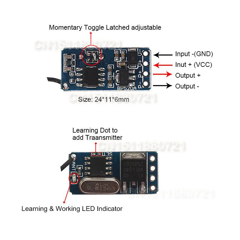 Мини-выключатель с дистанционным управлением 3 в 7 В 5 6 9 12 315 м/433 м | Обустройство