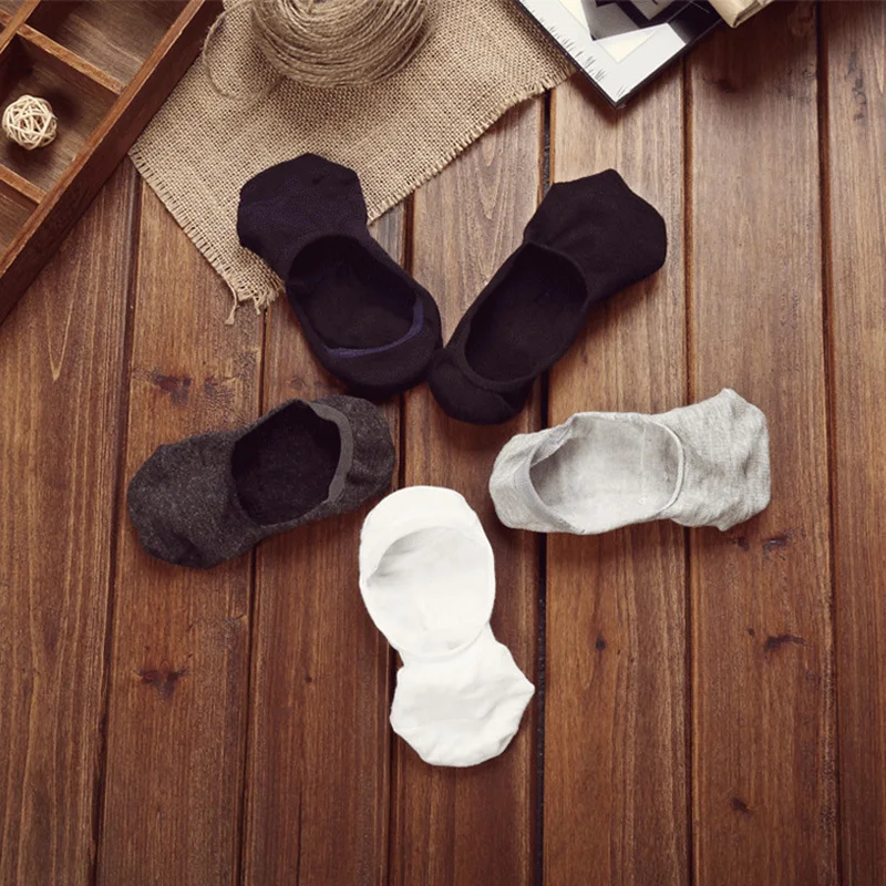 5 Pairs/lot Mens Socks Cotton Casual Solid Color Boat Summer Autumn Style Businness Thin Anti-beriberi Male Sock Slippers | Мужская