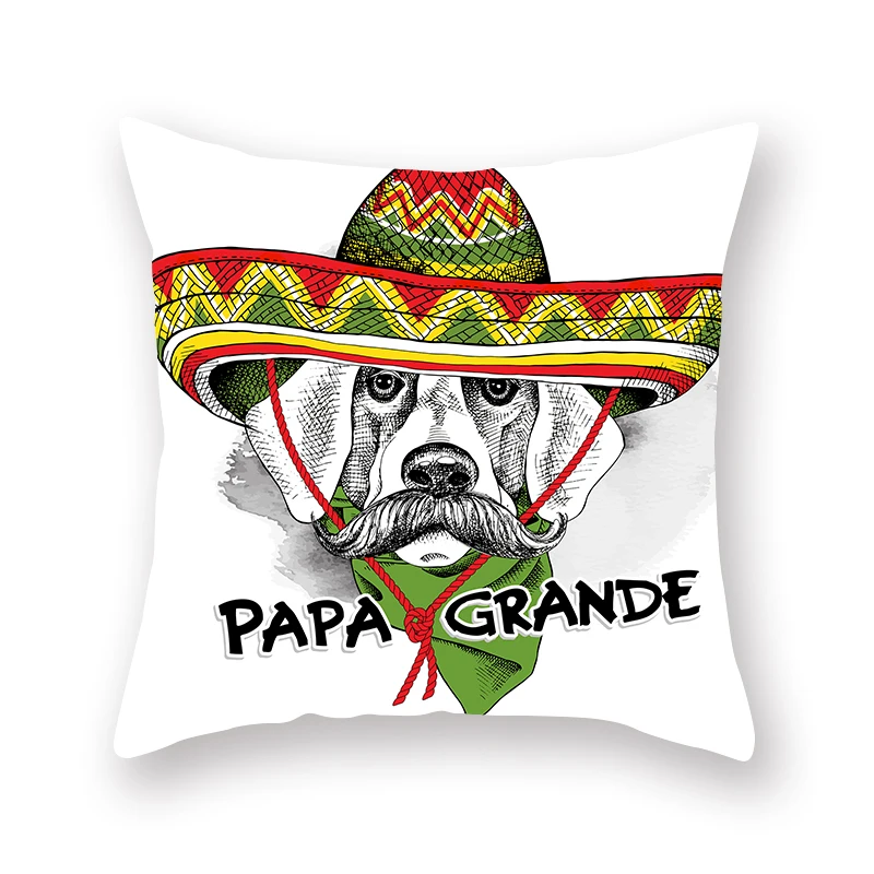 Наволочка Parkshin Cartoon Cushion Cover Decorative Home Textiles Dog Throw Pillow Cases 45*45cm Square Covers Decoration For Sofa.