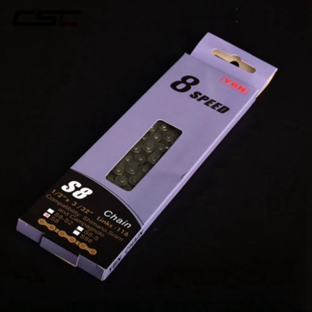 8 скоростные цепи для гоночного велосипеда 116 звеньев оригинальная Велосипедная