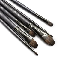 6 pcsset professional high quality tool squirrel hair oil painting brush drawing brush filbert pen for acrylic painting art