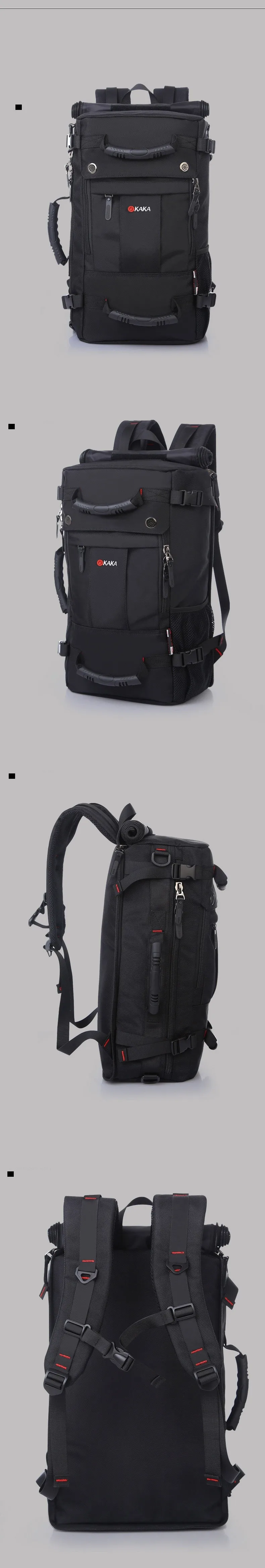 DB92 KAKA, качественные Брендовые мужские дорожные сумки, модные мужские рюкзаки, мужские многофункциональные дорожные рюкзаки, многофункциональная сумка через плечо