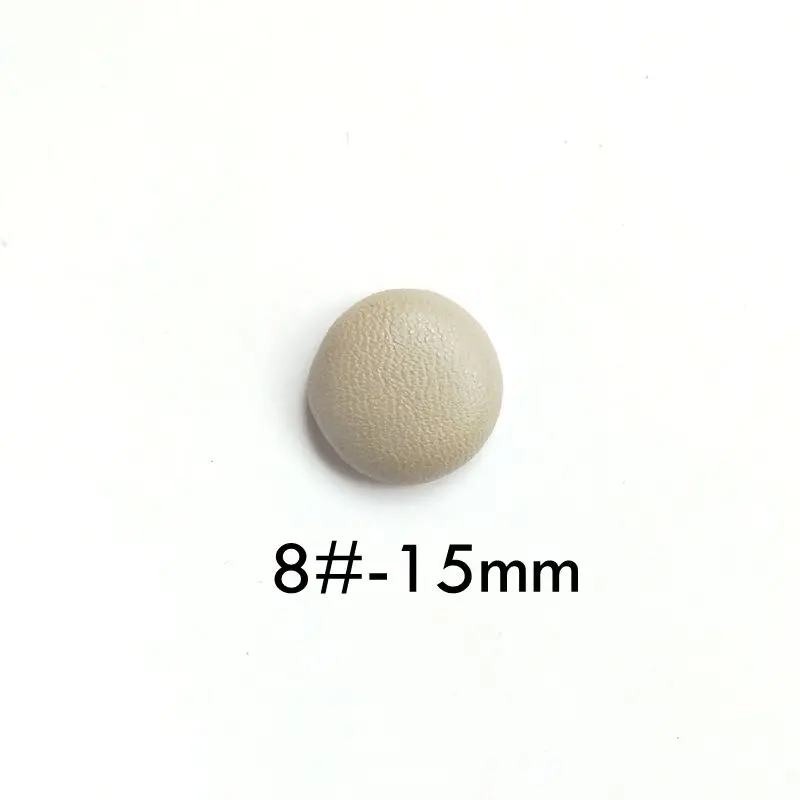 15mm-8 15 мм 20 искусственная кожа круглая ткань Пряжка DIY Кнопка ювелирные изделия материал домашний серьги фасоль аксессуары упаковка из 10 - Цвет: 15mm-8