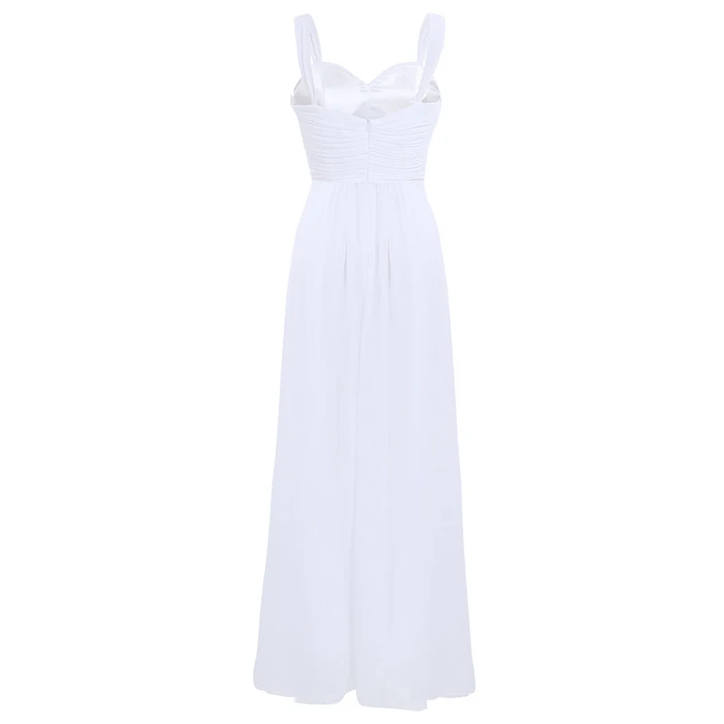 Женское летнее платье, длинное платье макси, vestido de festa Longo, шифоновое плиссированное платье подружки невесты, женское элегантное свадебное торжественное платье