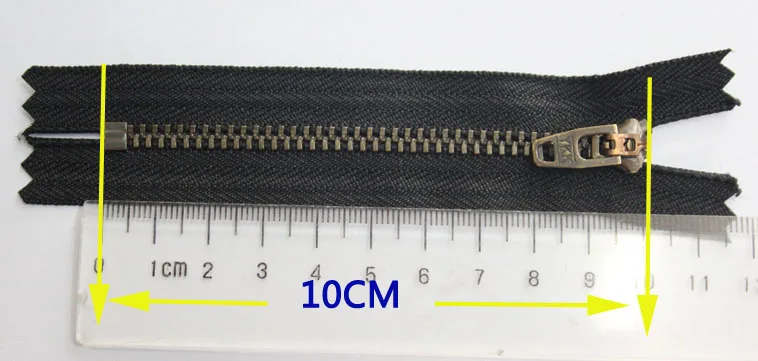 2 шт. 3#10 см Швейные металлические молнии Авто замок черный DIY молния для шитья Джинсы Обувь джинсовая юбка