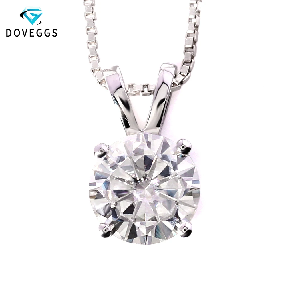 Женское колье с бриллиантами DovEggs из белого золота 14 к 585 пробы 1ct карат 6 5 мм F