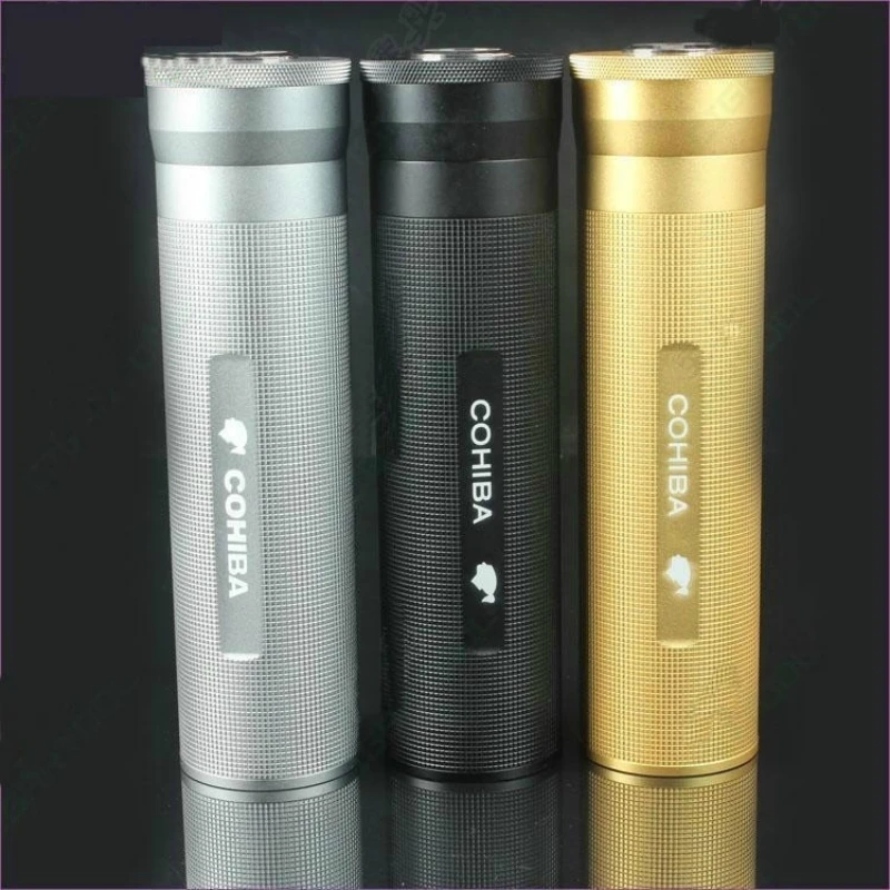 Мини гаджеты для сигар хьюмидор COHIBA портативная металлическая банка из