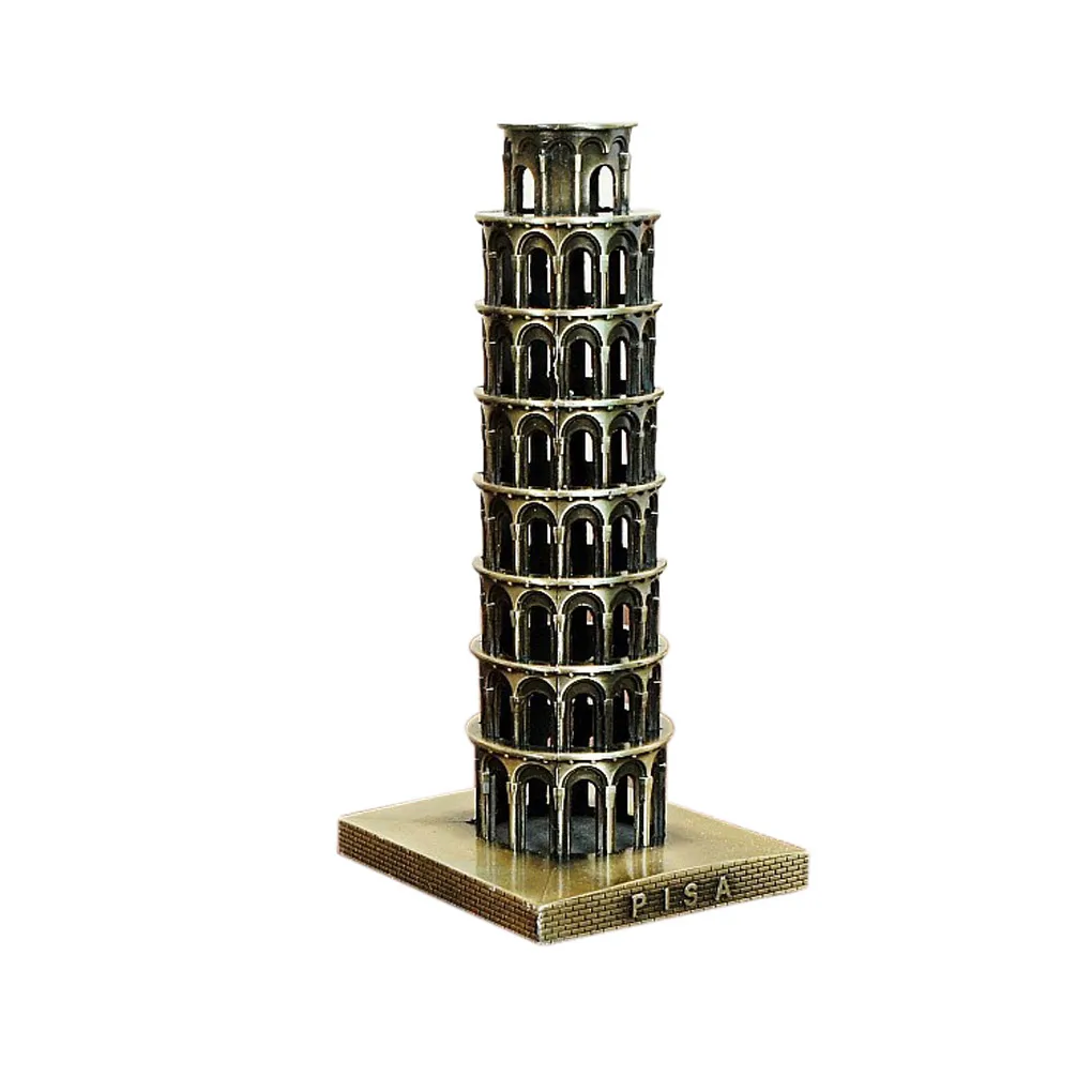 Tour Souvenir Italy The Leaning Tower of Pisa Souvenir Metal Model Bronze Colors